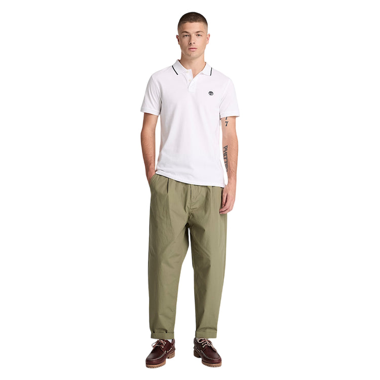 Pantaloni Uomo Claremont Verdi Plissettati