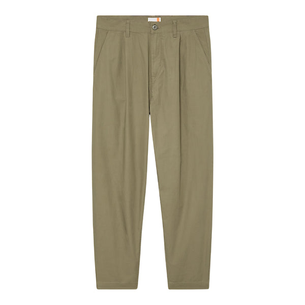 Pantaloni Uomo Claremont Verdi Plissettati