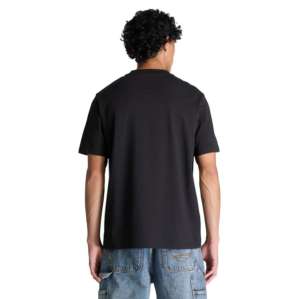 T-shirt Uomo Print Stack Logo Nero modello retro