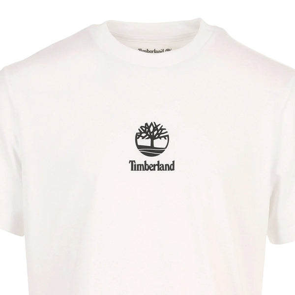 T-shirt Uomo Print Stack Logo Bianco dettaglio logo