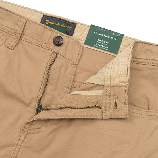 Pantalone Uomo Cargo in twill Beige dettaglio