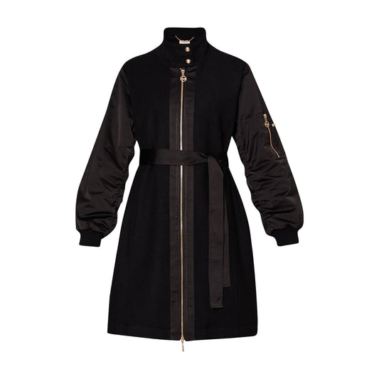 Cappotto Donna in lana e nylon Nero