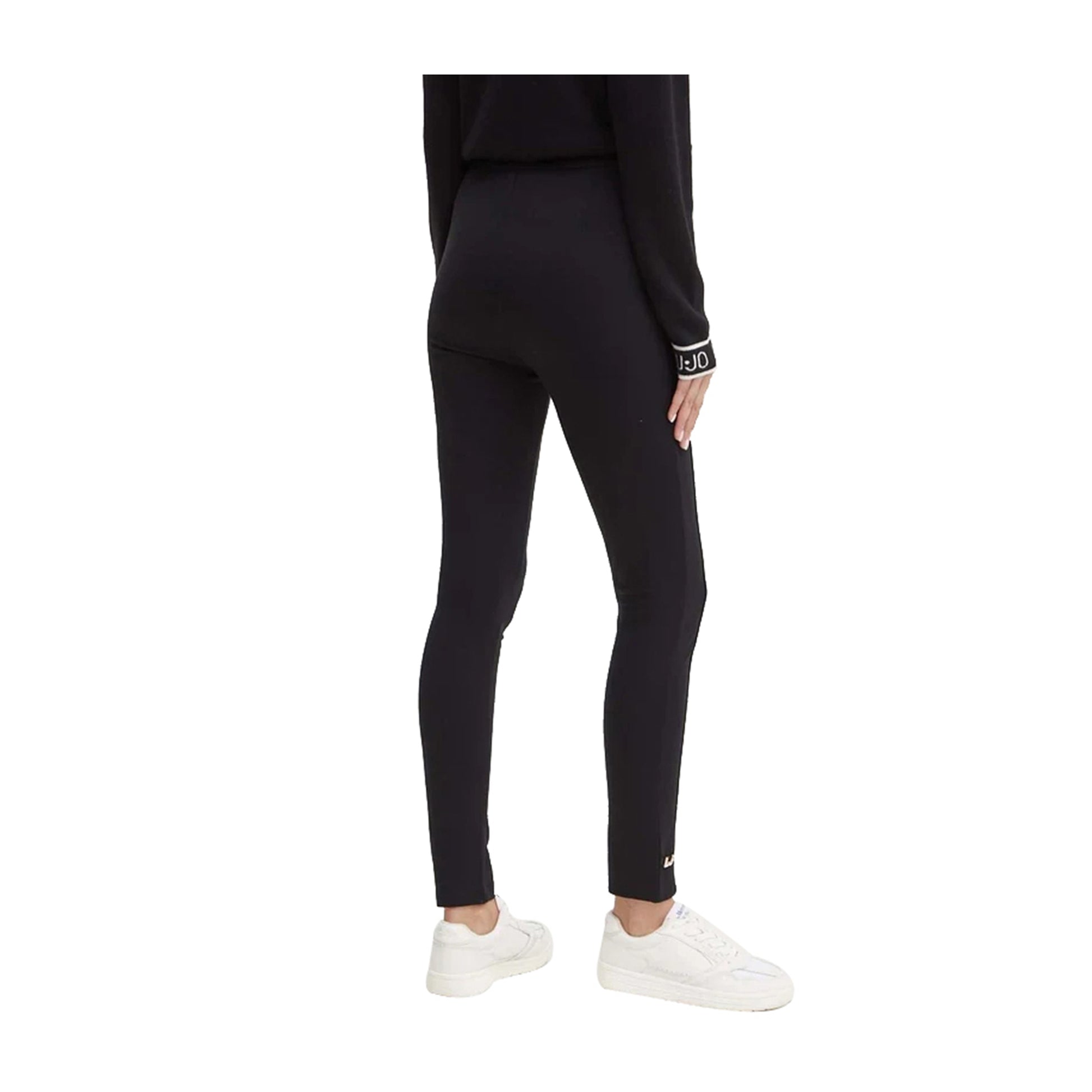 Pantaloni Donna con decorazione sulla caviglia nero