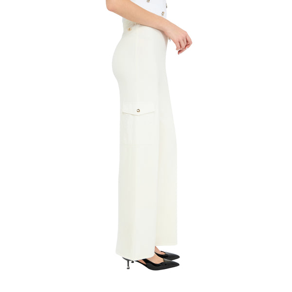 Pantaloni jogging Donna Bianco modella laterale