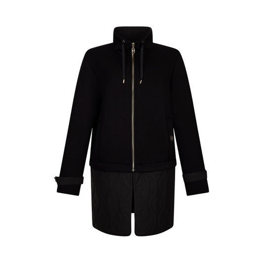 Giacca Donna in scuba e nylon Nero