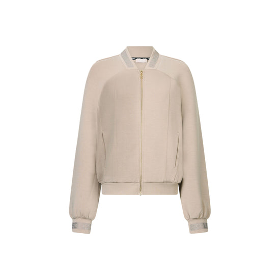 Felpa Donna con colletto bomber e zip