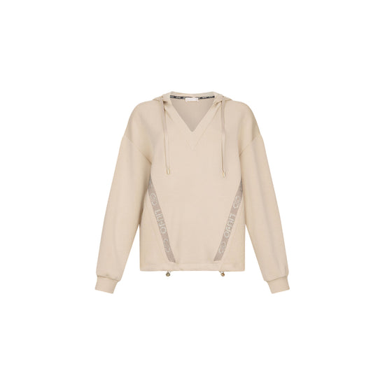 Felpa Donna con scollo a V e cappuccio