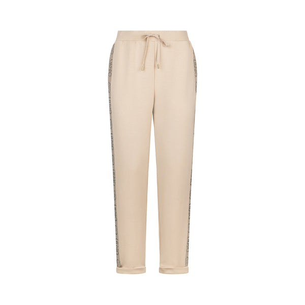 Pantaloni Donna jogging in scuba Beige