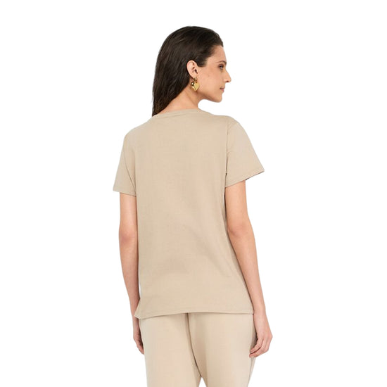 T-shirt Donna con ghirlanda fiori con strass modella retro