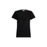 T-shirt Nera Donna con logo luminoso con strass