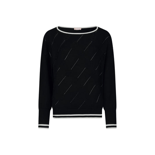 Maglia Donna con dettagli a contrasto e strass