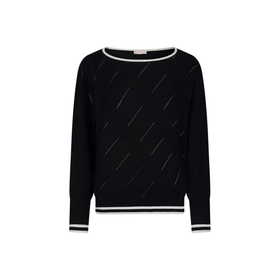 Maglia Donna con dettagli a contrasto e strass