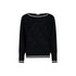 Maglia Donna con dettagli a contrasto e strass