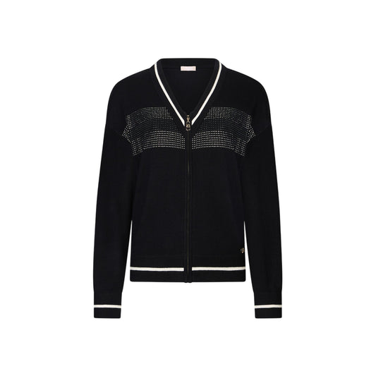 Cardigan Donna con scollo a V e zip