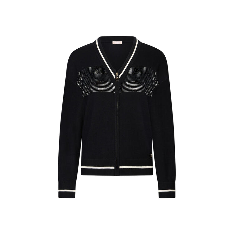 Cardigan Donna con scollo a V e zip