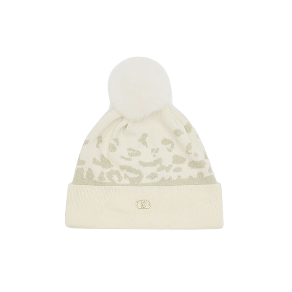 Berretto Donna animalier con pompon