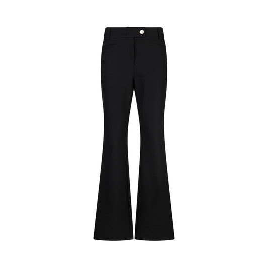 Pantaloni Donna flare a vita alta Nero