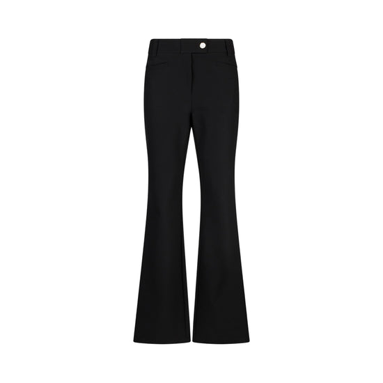Pantaloni Donna flare a vita alta Nero