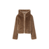 Giubbotto Donna in teddy con cappuccio