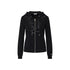 Felpa Donna con zip e paillettes Nero