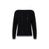 Maglia nera Donna con profili a contrasto
