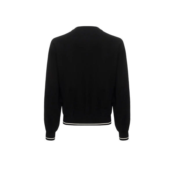 Cardigan Donna con zip Nero retro