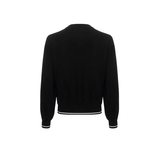 Cardigan Donna con zip Nero retro