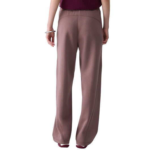 Pantalone Donna in scuba rosa modella retro