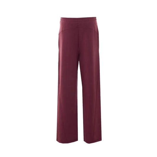 Pantalone Donna in scuba bordeaux retro