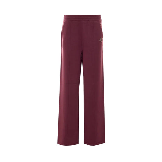 Pantalone Donna in scuba bordeaux