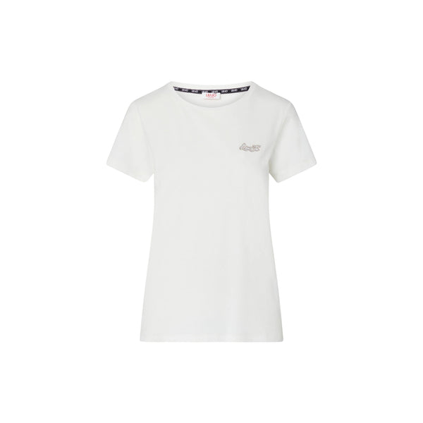 T-shirt bianca Donna con mini logo