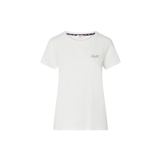 T-shirt bianca Donna con mini logo