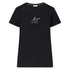 T-shirt Donna con logo strass Nero
