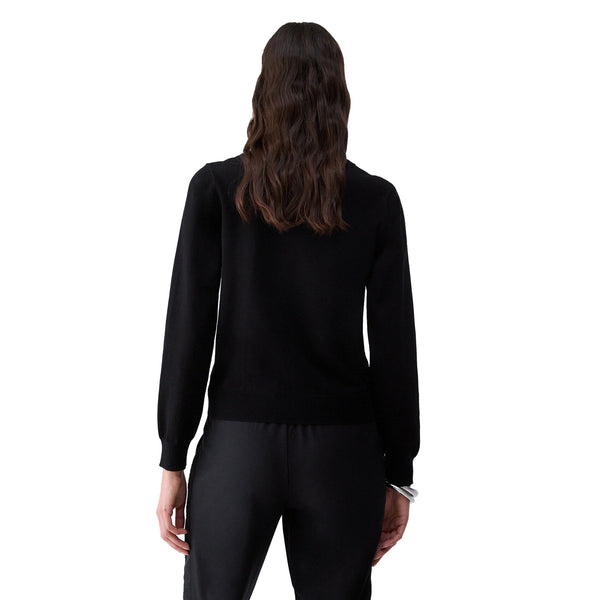 Maglia Donna con logo con pietre gioiello modella retro