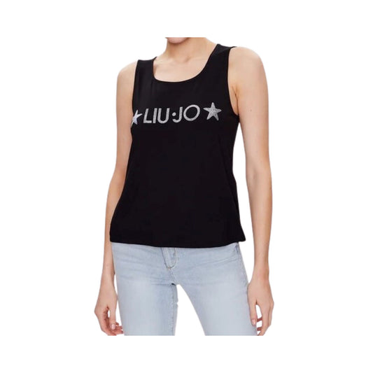 Top femme avec logo sur la poitrine