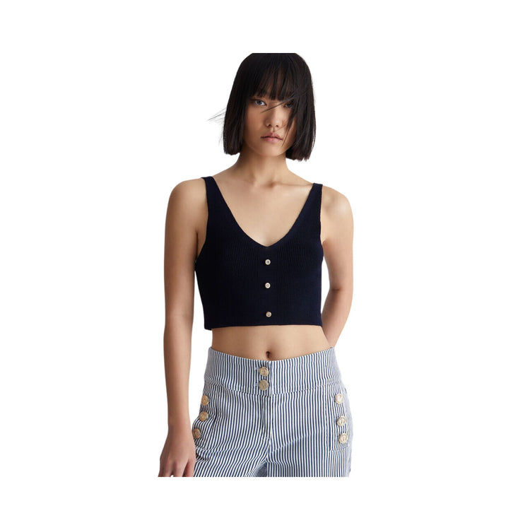 Women's knitted top with buttons
