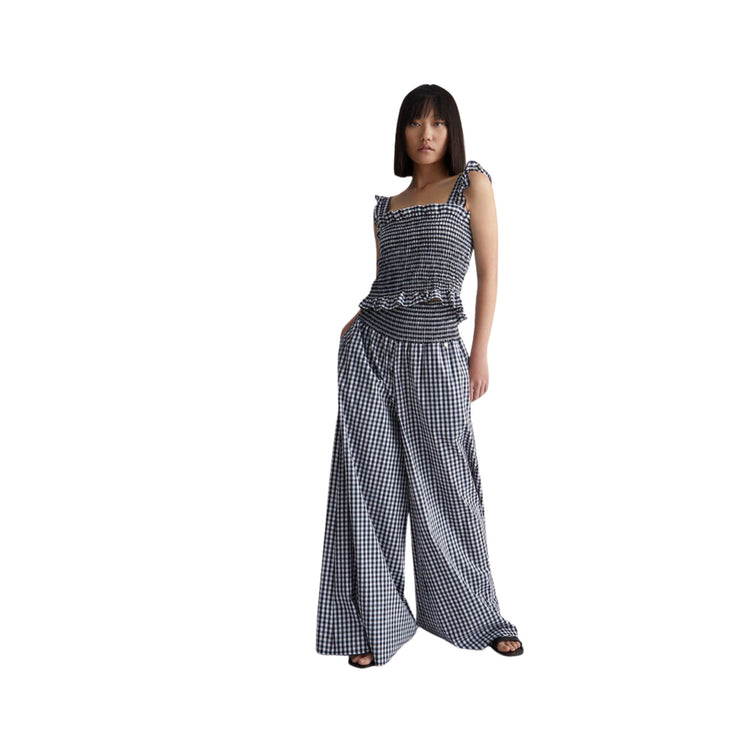 Top à carreaux femme