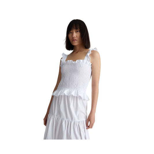 Top femme avec fronces sur le corsage