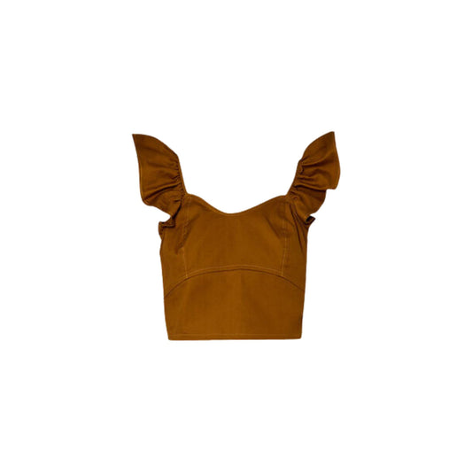 Women's top with ruffles on the shoulders