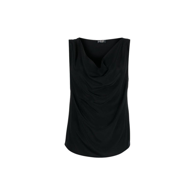 Top femme uni à col V