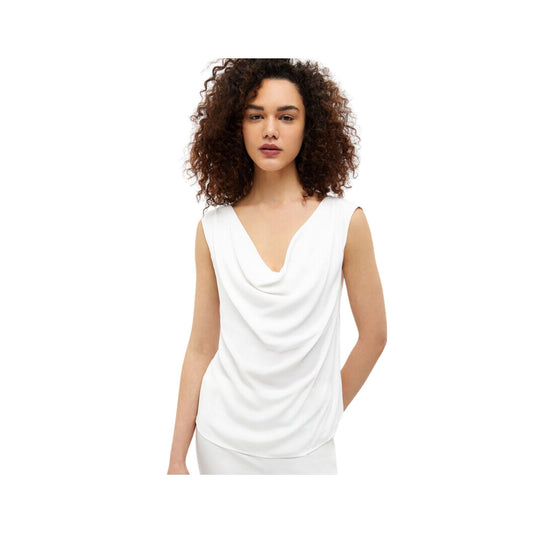 Top Donna tinta unita con scollo a V