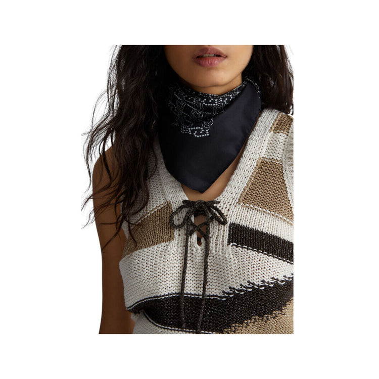 Top femme avec incrustation