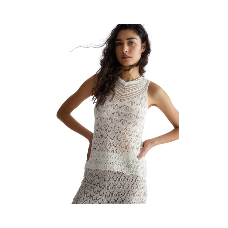 TOP EN TRICOT ÉCORESPONSABLE - NOIR