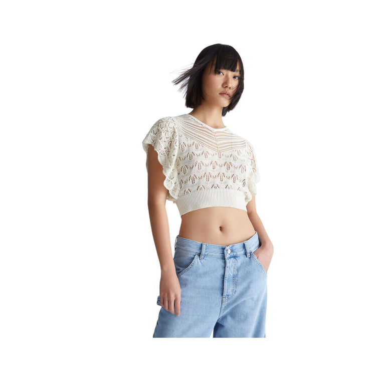 Top femme effet transparent