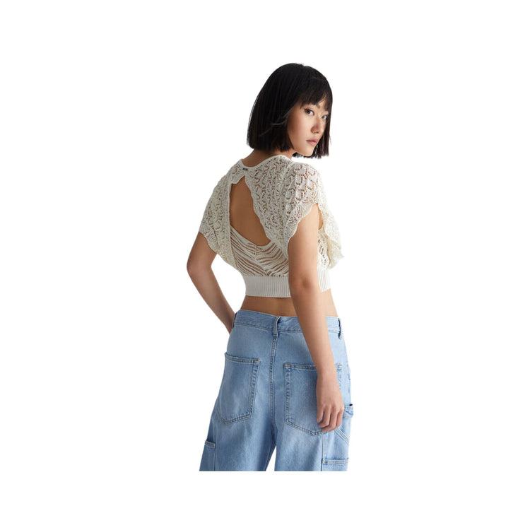 Top femme effet transparent