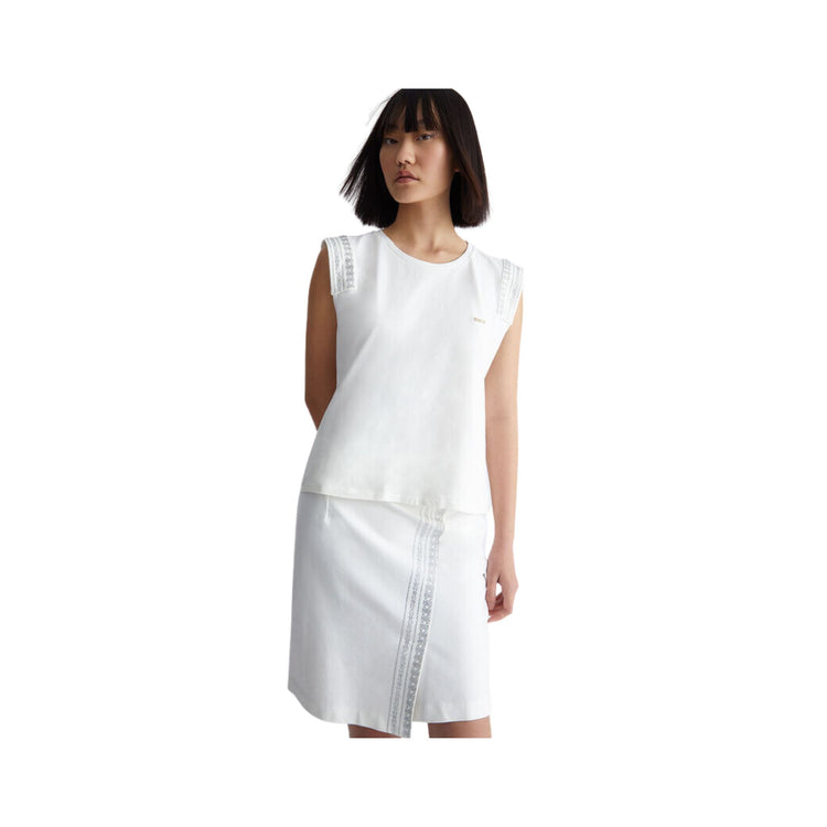 Top femme avec strass appliqués