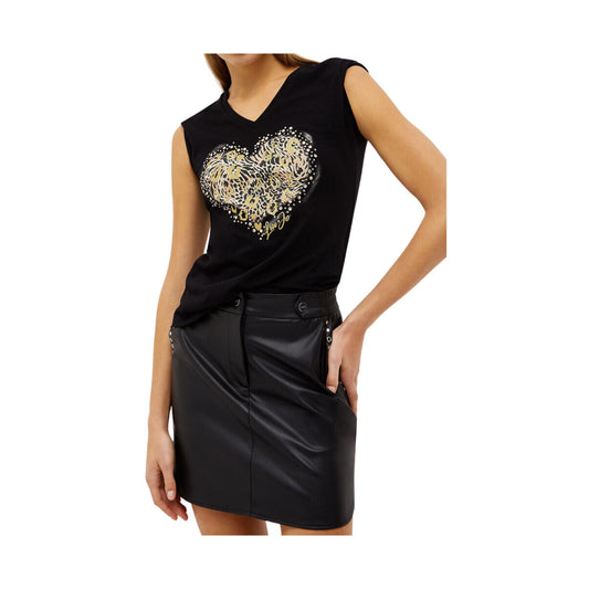 T-shirt donna in cotone con stampa