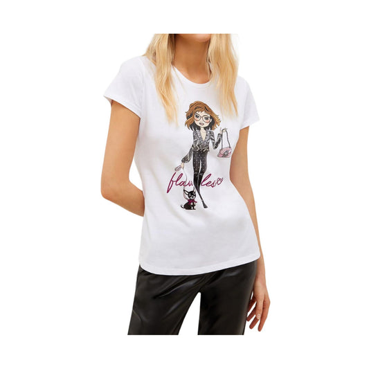 T-shirt Donna girocollo con stampa