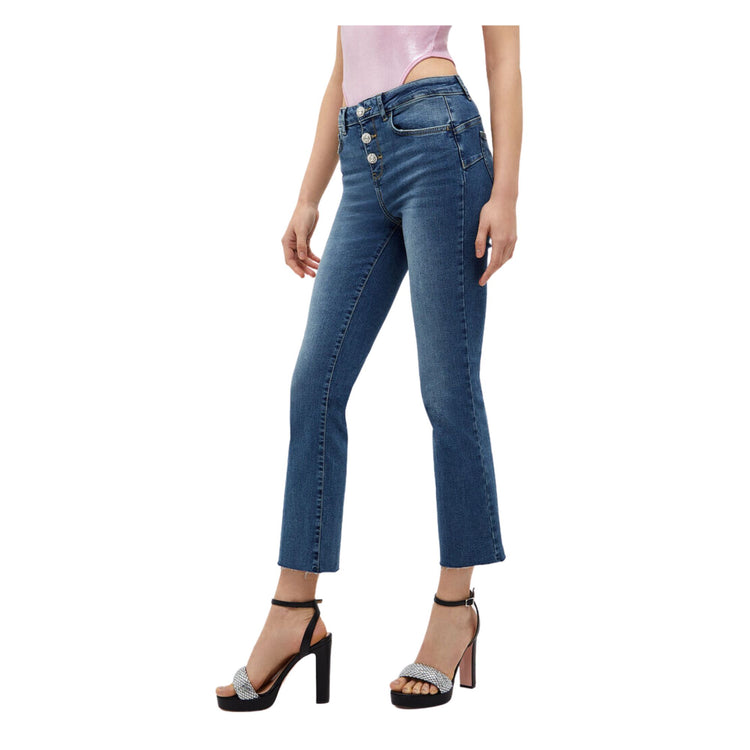 Women's cropped high waist Bottom Up jeans