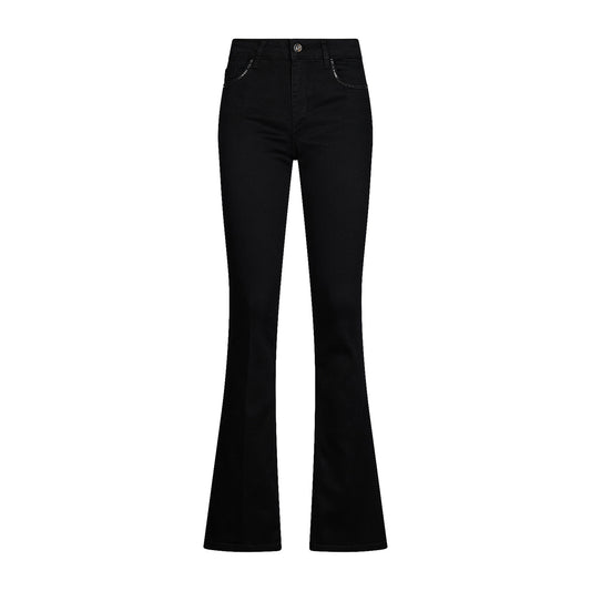 Jeans Donna Bootcut con strass Nero